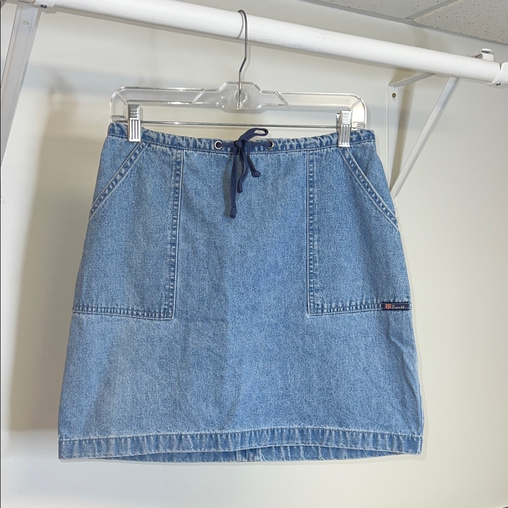 Classic Light Blue Denim Skirt